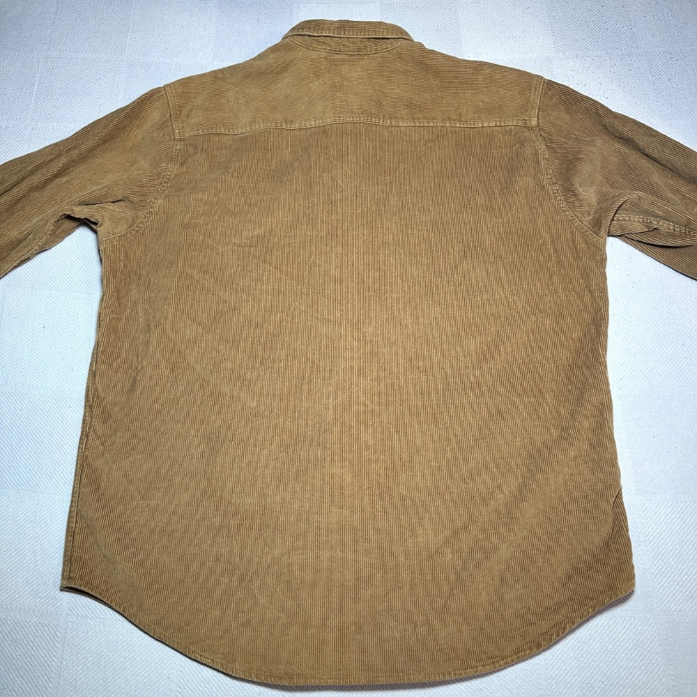 Vintage 90s Planet Mars Snickers Button Up Shirt Mens XL Corduroy Caramel Brown - Picture 6 of 11